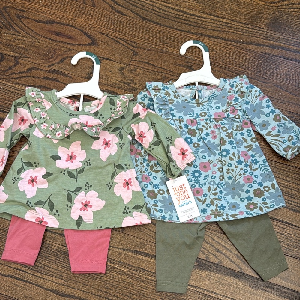 Bundle of baby girl long sleeve sets